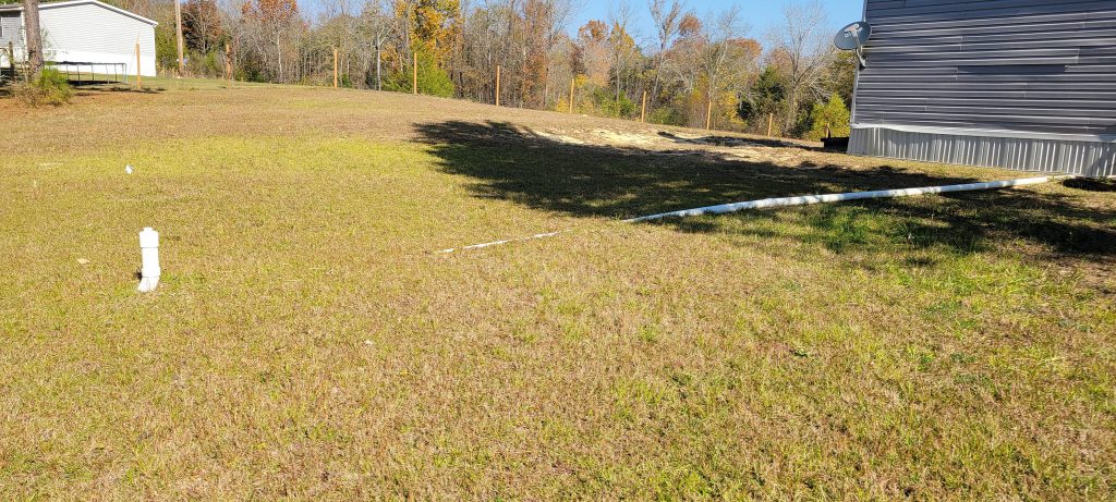 A straight pipe in Lowndes County Alabama